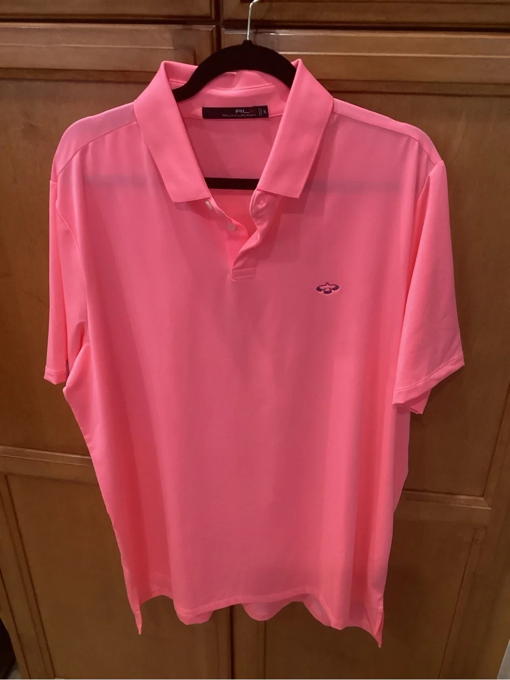 RLX RALPH LAUREN ~ Men's Polo Performance PINK Golf Polo Shirt Wicking NWT - XL